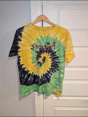 Vintage Y2K Tie-Dye 'Jamaica No Problem' Short Sleeve Tee